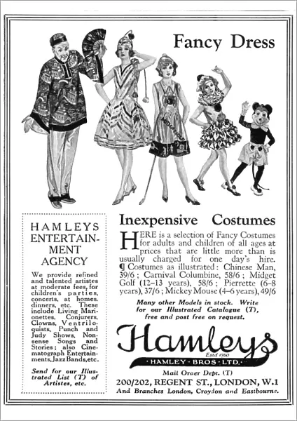 Hamleys Fancy Dress costume advertisement