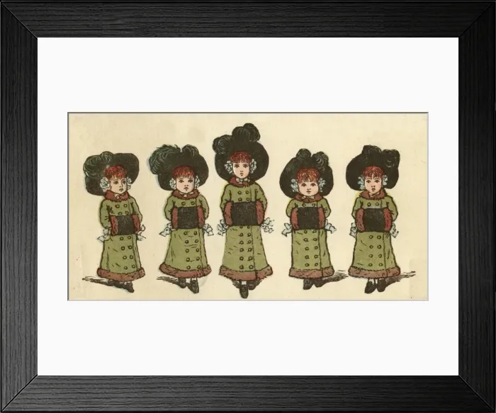 Framed Print : Cover design, The Little Folks Painting Book, Greenaway Framed Print : Cover design, The Little Folks Painting Book, Greenaway