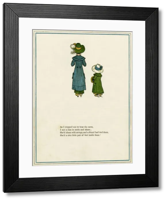 Framed Print : Mother and child, seen from the back Framed Print : Mother and child, seen from the back