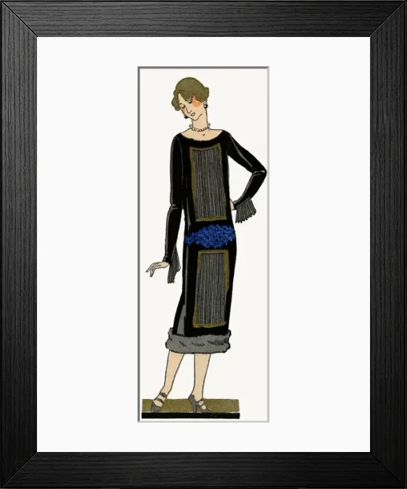 Framed Print : Fashionable lady in a dress by Beer Framed Print : Fashionable lady in a dress by Beer