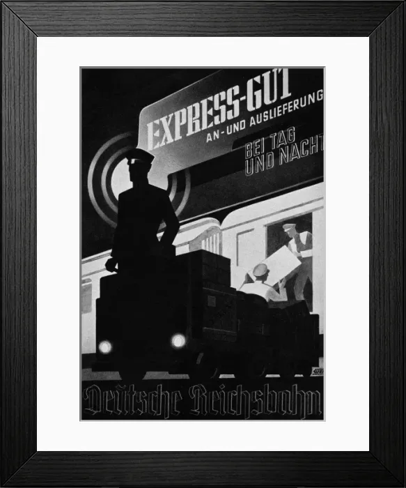 Framed Print : Poster for rail freight Framed Print : Poster for rail freight