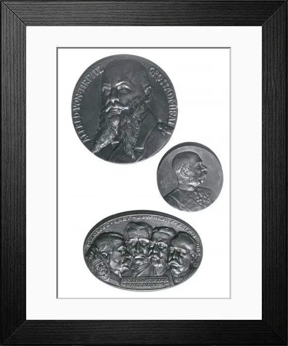 Framed Print : Three German medallions (1 of 2), WW1 Framed Print : Three German medallions (1 of 2), WW1