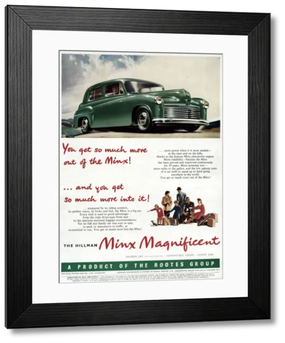 Framed Print : Hillman Minx Magnificent Framed Print : Hillman Minx Magnificent