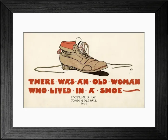Framed Print : There was an old woman who lived in a shoe