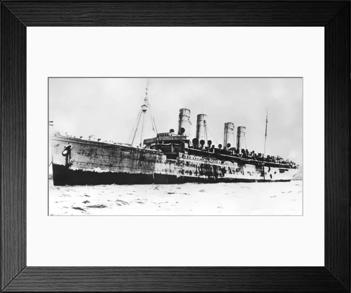 Framed Print : WW1 - A German four-stack liner Framed Print : WW1 - A German four-stack liner