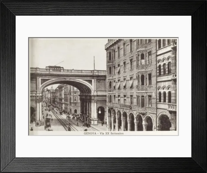 Framed Print : Italy, Genoa - Via XX Settembre Framed Print : Italy, Genoa - Via XX Settembre