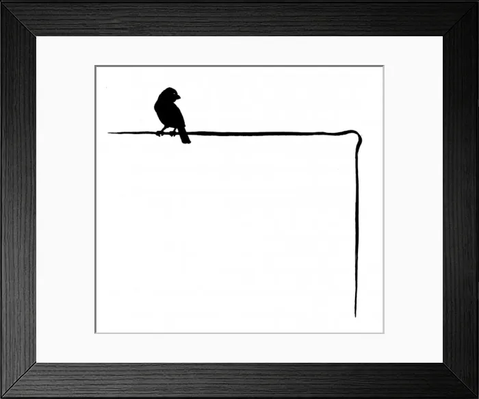 Framed Print : Jack Sparrow perched at the top of a page Framed Print : Jack Sparrow perched at the top of a page
