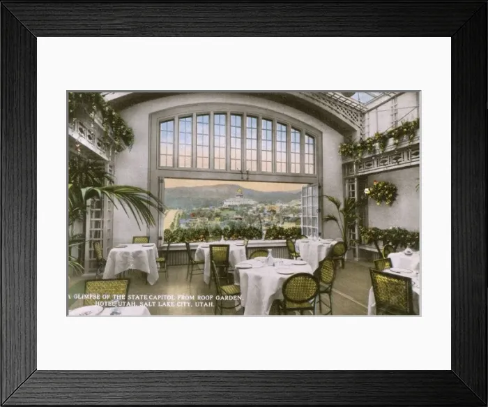 Framed Print : View from Roof Garden - Salt Lake City, Utah, USA Framed Print : View from Roof Garden - Salt Lake City, Utah, USA