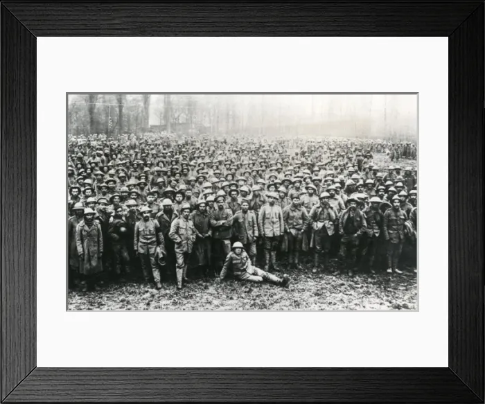 Framed Print : Portuguese prisoners at collecting station, WW1 Framed Print : Portuguese prisoners at collecting station, WW1