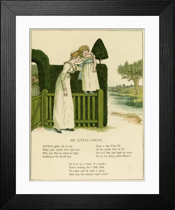 Framed Print : Illustration, My Little Girlie Framed Print : Illustration, My Little Girlie