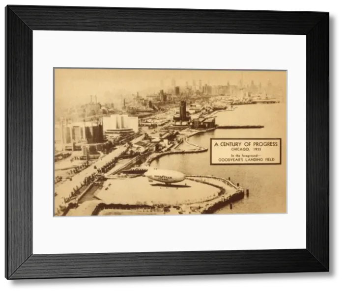 Framed Print : Goodyear Blimp Landing Field - Chicago, USA Framed Print : Goodyear Blimp Landing Field - Chicago, USA