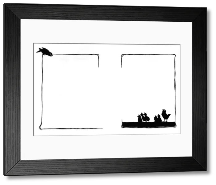 Framed Print : Jack Sparrow finds Jennie and the chicks Framed Print : Jack Sparrow finds Jennie and the chicks