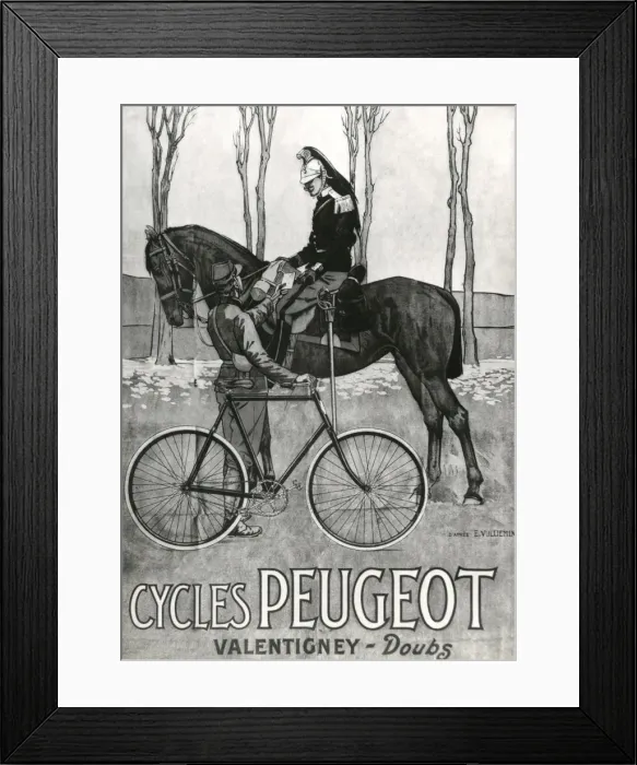 Framed Print : Poster advertising Peugeot cycles Framed Print : Poster advertising Peugeot cycles