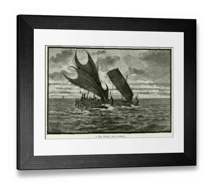 Framed Print : A Sea Battle - New Guinea Framed Print : A Sea Battle - New Guinea