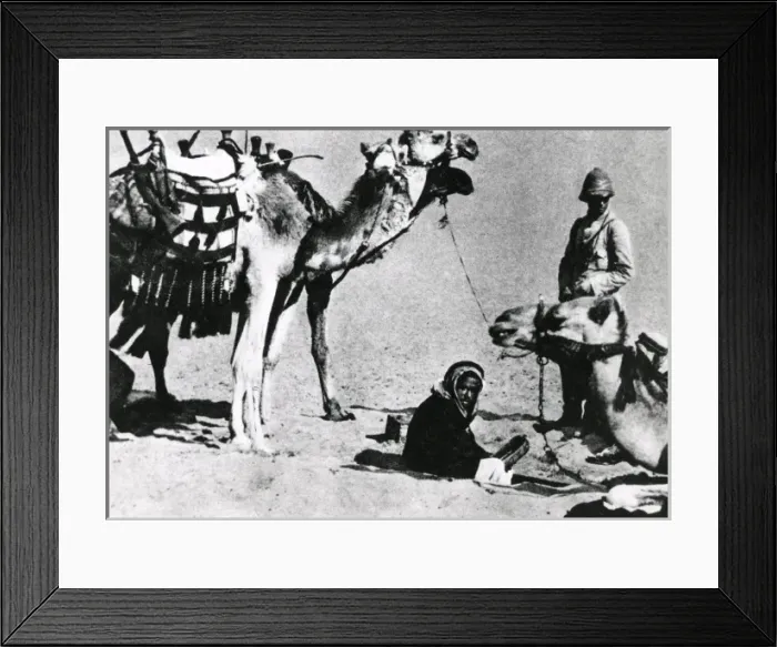 Framed Print : German-Turkish patrol at an oasis, Mesopotamia, WW1 Framed Print : German-Turkish patrol at an oasis, Mesopotamia, WW1