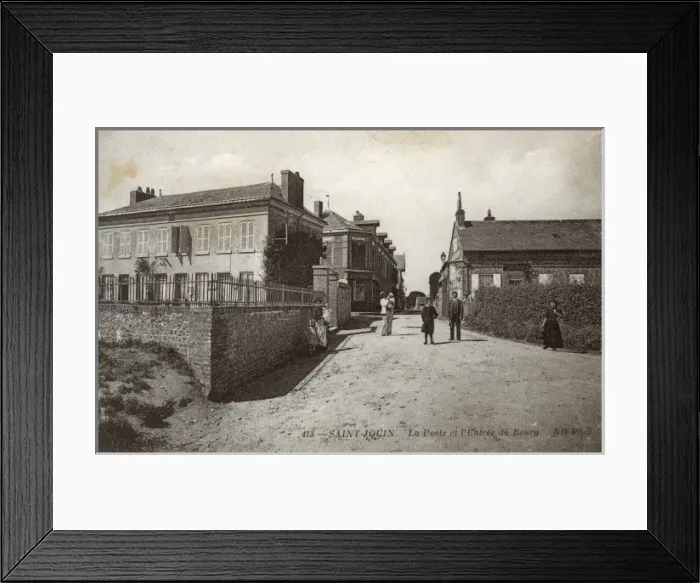 Framed Print : Saint-Jouin, France - The Post Office and town entrance Framed Print : Saint-Jouin, France - The Post Office and town entrance