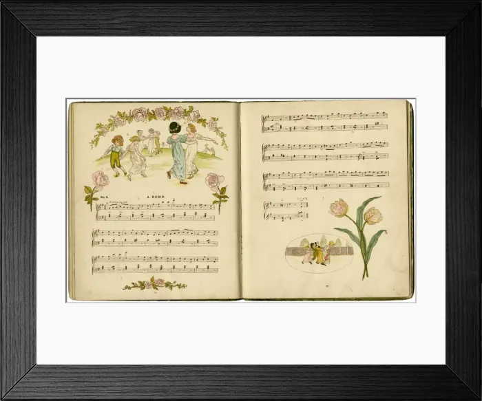 Framed Print : Illustration with music, A Romp Framed Print : Illustration with music, A Romp