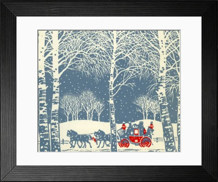 Framed Print : Christmas stage coach Framed Print : Christmas stage coach