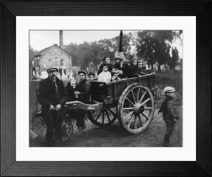 Framed Print : Civilian refugees from Ypres, Belgium, WW1 Framed Print : Civilian refugees from Ypres, Belgium, WW1