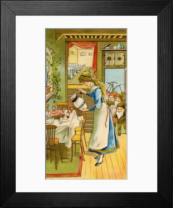 Framed Print : Snow White & the Seven Dwarfs Framed Print : Snow White & the Seven Dwarfs