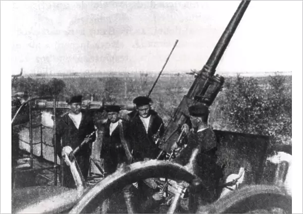 Anti-aircraft gun on Romanian monitor boat, WW1