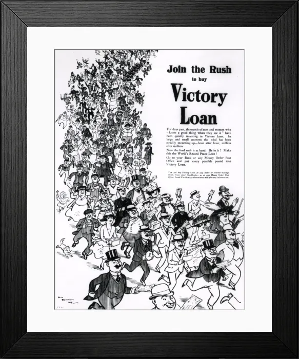 Framed Print : British Victory Loan advertisement, WW1 Framed Print : British Victory Loan advertisement, WW1