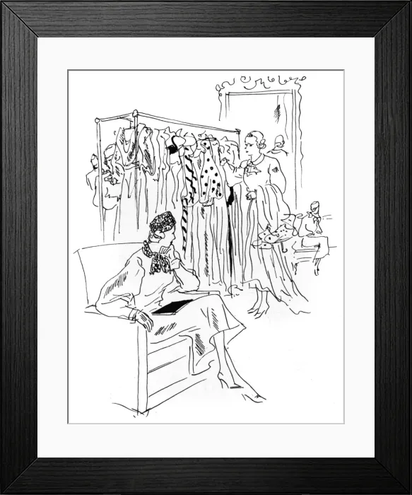 Framed Print : Clothes shopping, 1935 Framed Print : Clothes shopping, 1935