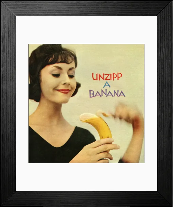Framed Print : Unzipp a banana Framed Print : Unzipp a banana
