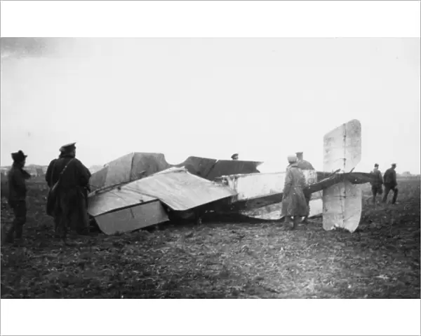 British plane on airfield, WW1