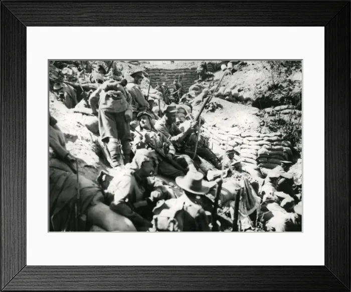 Framed Print : Australian troops, Quinns Post, Gallipoli, Turkey, WW1 Framed Print : Australian troops, Quinns Post, Gallipoli, Turkey, WW1