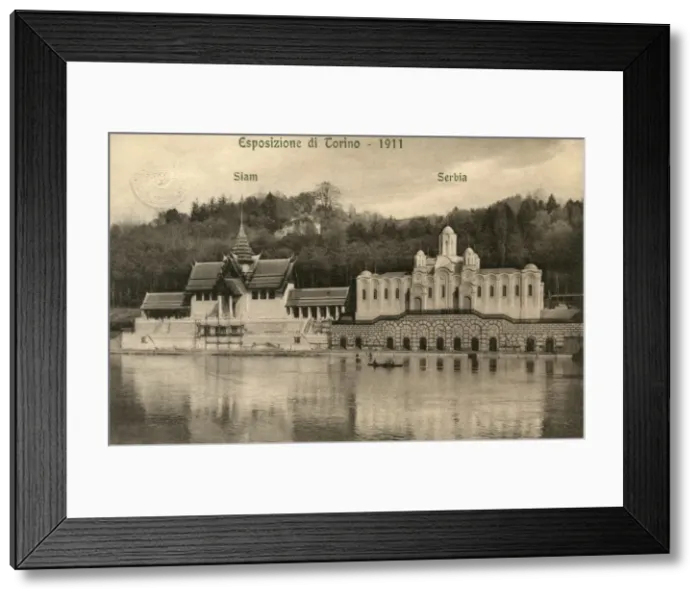 Framed Print : Turin Exposition - Serbian and Thai Exhibits Framed Print : Turin Exposition - Serbian and Thai Exhibits