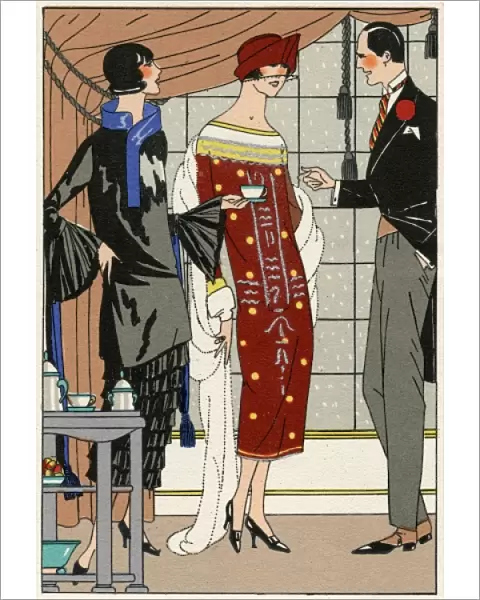 Two ladies in outfits by Paul Poiret