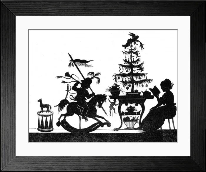 Framed Print : Silhouette - Children and Birds Framed Print : Silhouette - Children and Birds