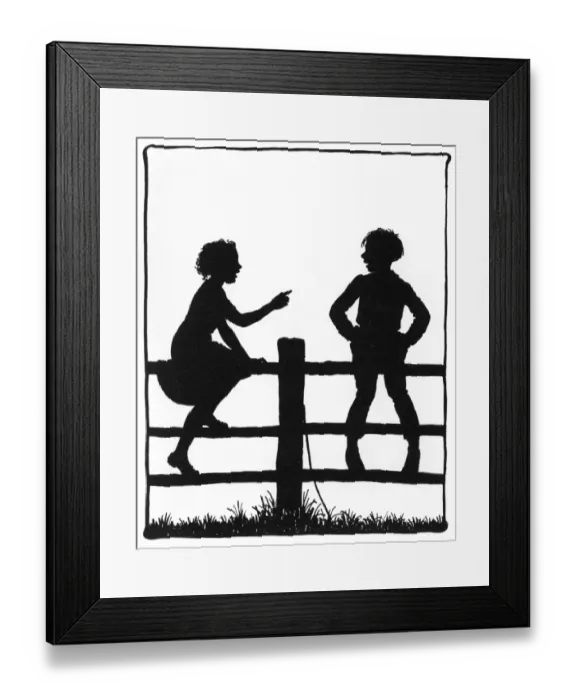 Framed Print : Dunderpate and his friend Susan sitting on another fence Framed Print : Dunderpate and his friend Susan sitting on another fence