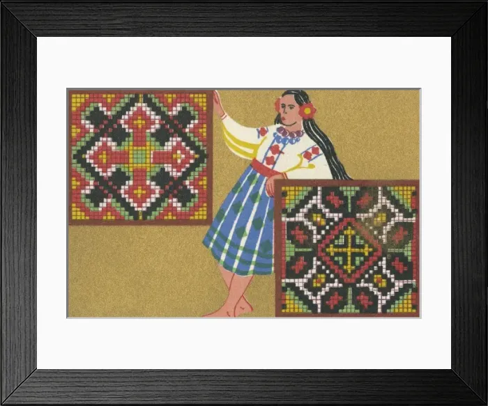 Framed Print : Russian Berlin Work Pattern Framed Print : Russian Berlin Work Pattern