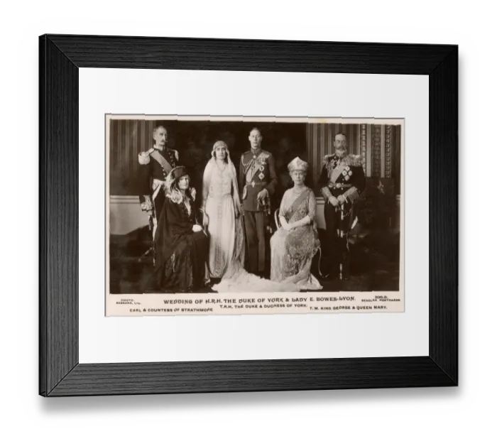 Framed Print : Wedding of The Duke of York and Elizabeth Bowes-Lyon Framed Print : Wedding of The Duke of York and Elizabeth Bowes-Lyon