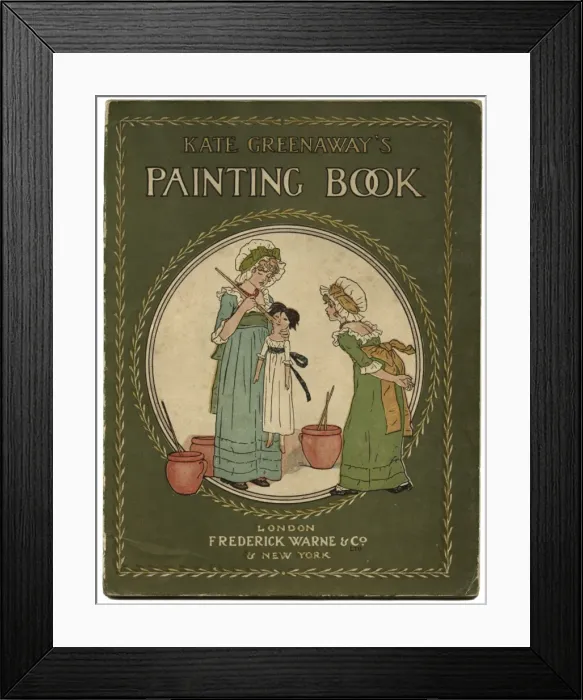 Framed Print : Cover design, Kate Greenaways Painting Book Framed Print : Cover design, Kate Greenaways Painting Book