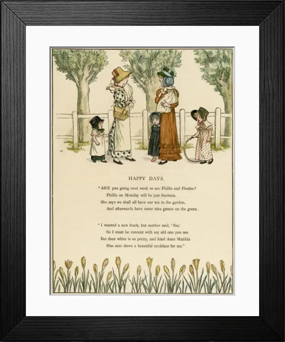 Framed Print : Illustration, Happy Days Framed Print : Illustration, Happy Days