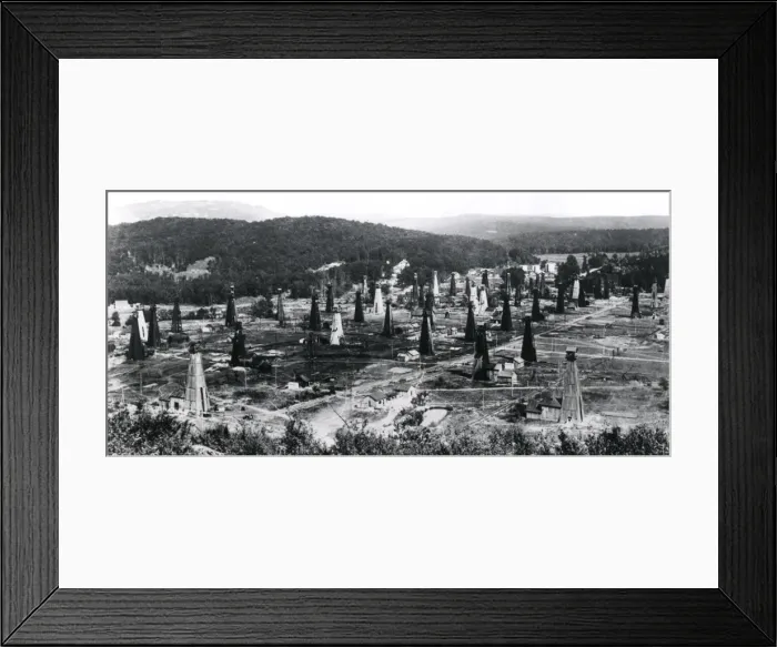 Framed Print : Oil wells in Romania, WW1 Framed Print : Oil wells in Romania, WW1
