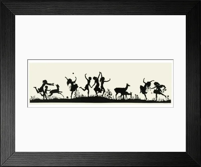 Framed Print : Youthful mirth silhouette Framed Print : Youthful mirth silhouette