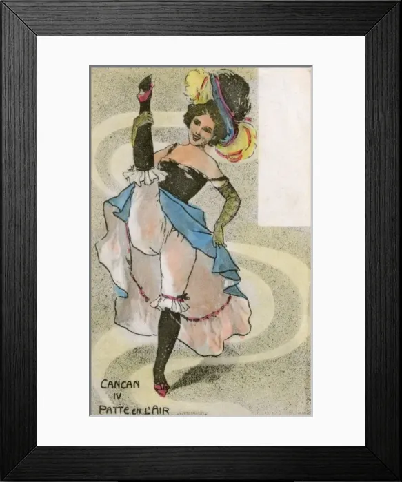 Framed Print : Can Can Dancer - Patte en L air Framed Print : Can Can Dancer - Patte en L air