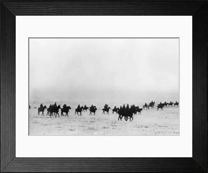 Framed Print : Austrian cavalry in the snow, WW1 Framed Print : Austrian cavalry in the snow, WW1