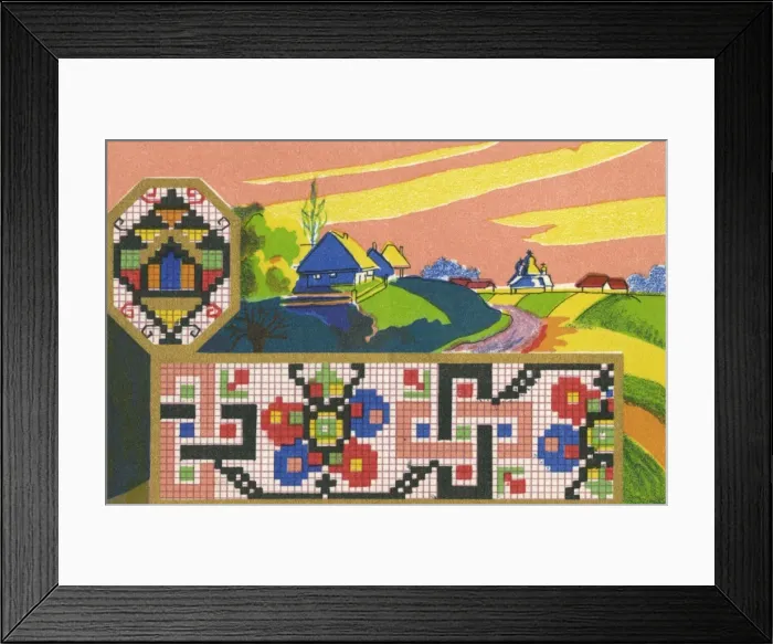 Framed Print : Russian Berlin Work Pattern Framed Print : Russian Berlin Work Pattern