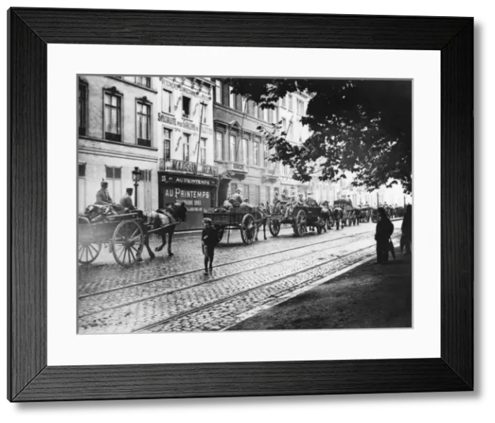 Framed Print : German occupation of Brussels, Belgium, WW1 Framed Print : German occupation of Brussels, Belgium, WW1
