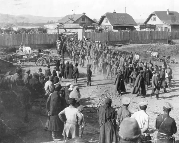 First Austrian POWs at Ust-Kamenogorsk, WW1