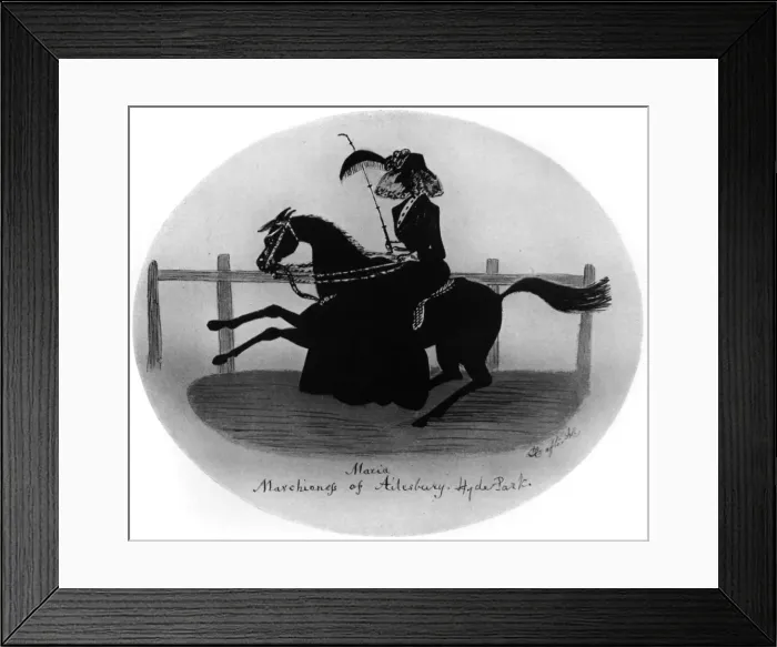 Framed Print : Silhouette portrait of Marchioness of Aylesbury Framed Print : Silhouette portrait of Marchioness of Aylesbury
