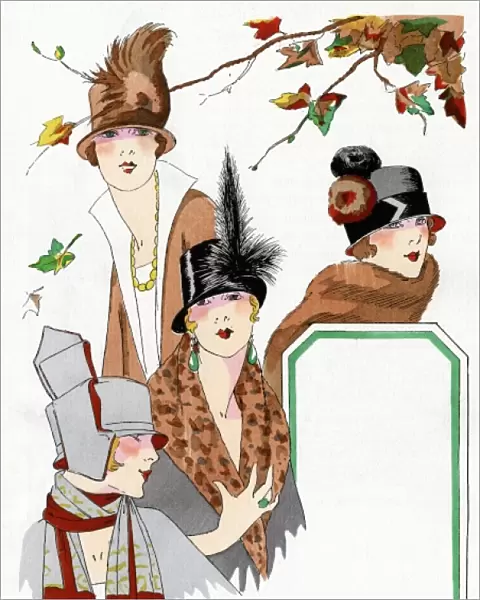 Selection of autumn hat designs by Esther Meyer