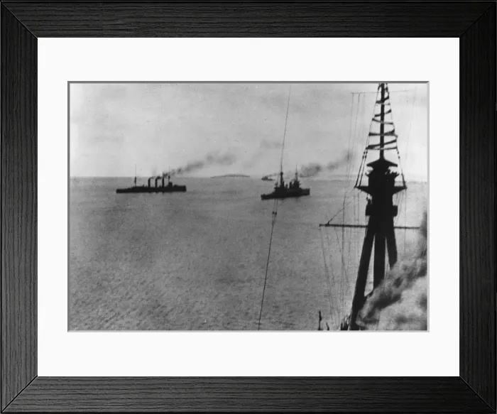 Framed Print : British ships in Battle of the Falkland Islands, WW1 Framed Print : British ships in Battle of the Falkland Islands, WW1