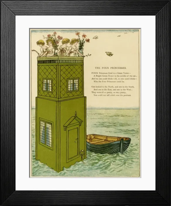 Framed Print : Illustration, The Four Princesses Framed Print : Illustration, The Four Princesses