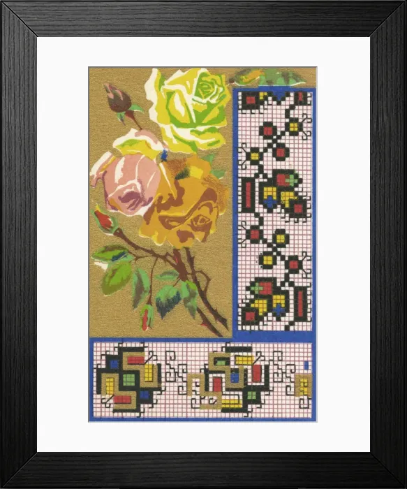 Framed Print : Russian Berlin Work Pattern Framed Print : Russian Berlin Work Pattern